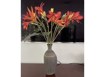 Decorative Vase With Floral Arrangement