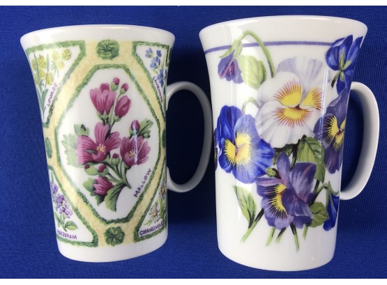 English Porcelain Mugs - Signed 'Roy Kirkham - England'