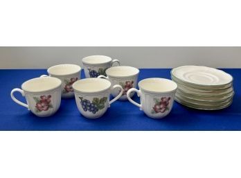 Set Of 6 Noritake Cups And Saucers.  Epoc Collection