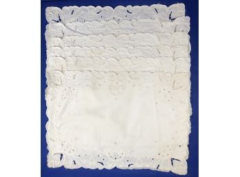 Six Vintage Cotton Open Cutwork Placemats