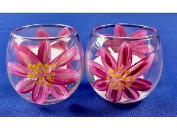 Hand Painted Glass Votives