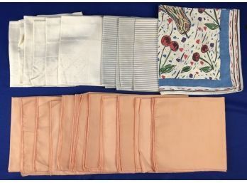Vintage Signed 'Italo Scanga' Hand Towel & Collection Of Vintage Napkins