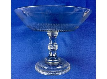 Early American Glass Pedestal Compote - EAPG