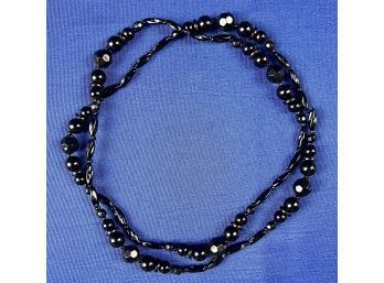 Costume Beaded Necklace - Can Be Worn Long Or Short