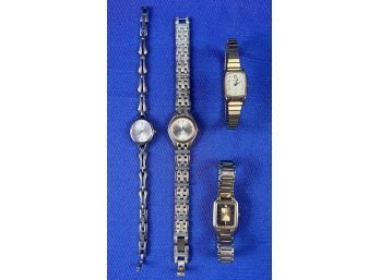 Four Wrist Watches - Signed 'Timex, Adolfo, & Advance White Stag'