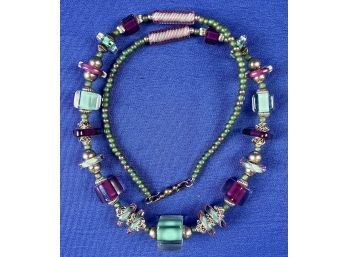 Handmade Artisan Glass Beaded Necklace