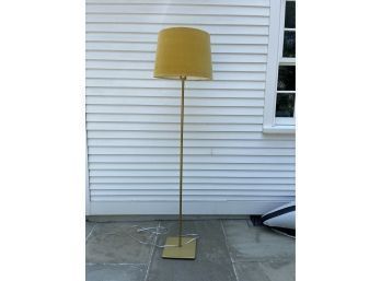 Floor Lamp With Suede Or Naugahyde Shade