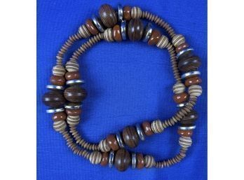 Wooden Artisan Beaded Necklace