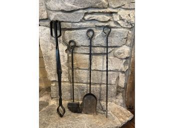 Iron Fireplace Tools With Bellows