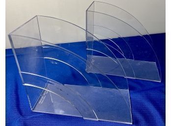 Lucite Storage Containers - Signed 'Super Rack - Made In USA'