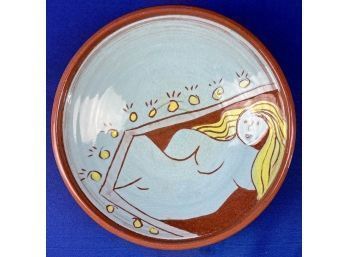 Handmade Artisan Pottery Bowl - Signed On Base