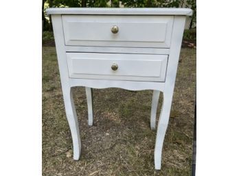 Painted Two Drawer Nightstand Or Side Table