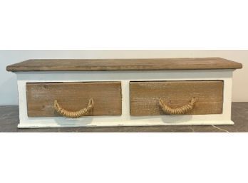 Nautical Inspired Shelf With Two Drawers - Great For Entryway, Bedside, Bathroom