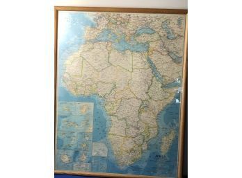 Africa Map Framed