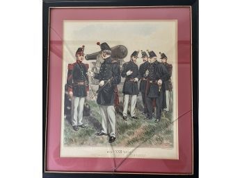 Antique Print By GH Buen & Company NY - VM Whitlock - NYC - 'Artillery, Ordnance & Engineers - XXII- 1851-1858