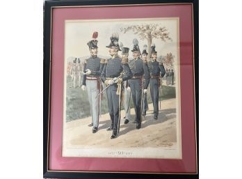 Antique Print By GH Buen & Company NY - VM Whitlock - 'Maj Gen, Staff & Line Officers, Cadets XIV - 1832-1835'