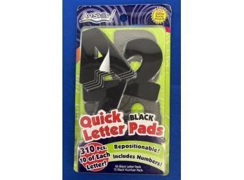 New! Black Quick Letter Pads