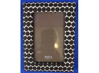 Hable Construction Quality Fabric Frame - Brown Suede Backing - Signed 'Hable Construction'