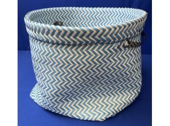 Large Plastic Woven Basket With 2 Handles