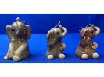 Small Elephant Candles Hand Painted