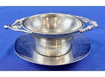 Pewter Serving Piece 'Signed Queen Art Pewter'  & Silver Plate Charger Signed 'Pairpoint - New Bedford, Mass'
