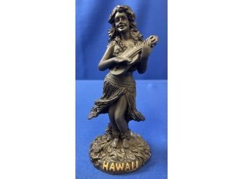 Hawaii Hula Girl Grey Statue