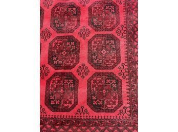 Beautiful Red Oriental Style Rug With Classic Design - 6 3/4 X 10 Ft Long