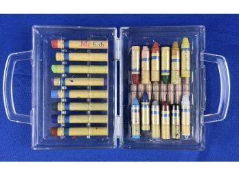 Pencils, Craypas, & Crayons In Carry Case - Signed 'Met Kids'