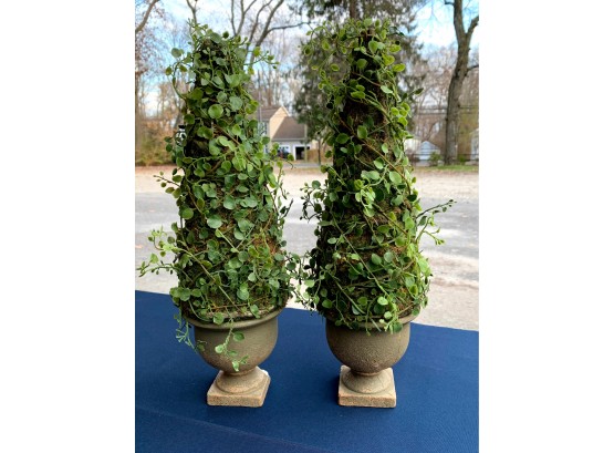Two Topiary Urns