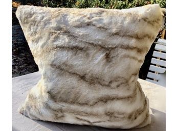 Luxurious Faux Fur Pillow With Down Interior Cushion - Brand New!