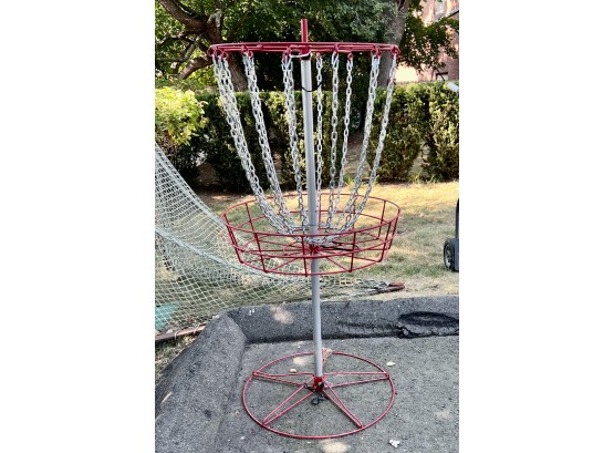 Portable Frisbee Golf Basket Target Set-up - Hardly Used - Includes Two Discs & Box