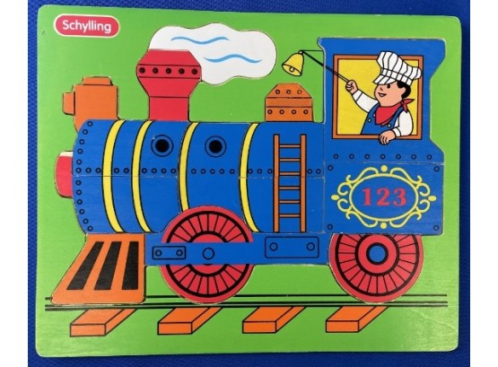 Wooden Schylling Train Puzzle