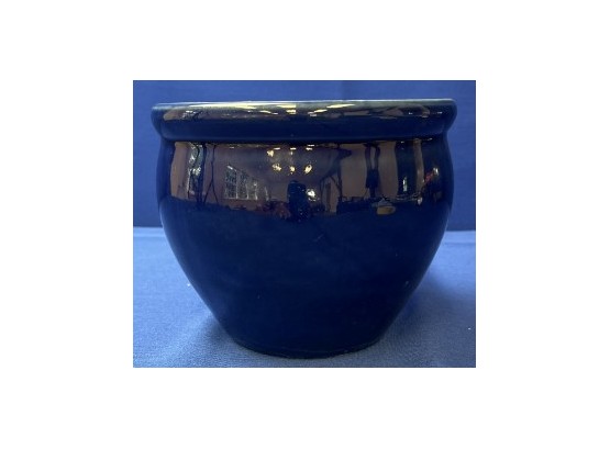 Navy Blue Ceramic Pot