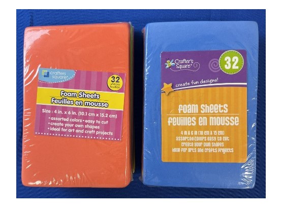 Two Packages Of Foam Sheets