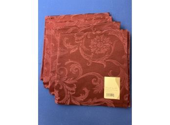 Royal Scroll Collection/4 Burgundy Napkins