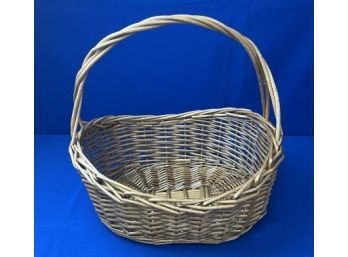 Large Oval Light Brown Wicker Basket