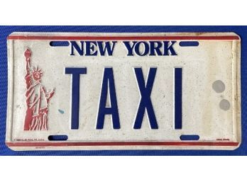 New York Taxi License Plate