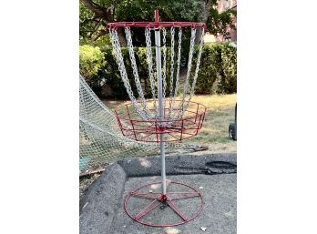 Portable Frisbee Golf Basket Target Set-up - Hardly Used - Includes Two Discs & Box