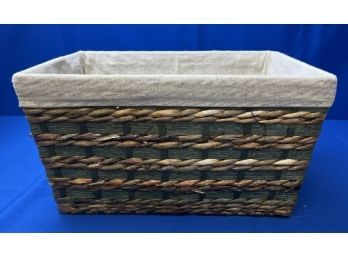 Sea Grass Rectangular Lined Storage Basket