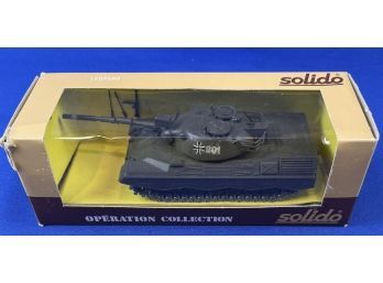 New! Solido Leopard Army Tank #601 With Box Operation