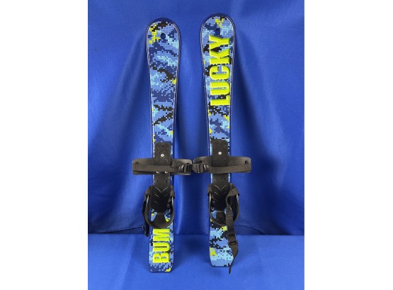 Ewell peper of Lucky Bums Skis With Ski Trainer, Leashes And Backpack #16073 |  Auctionninja.com