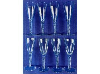 Crystal Sherry Flutes By 'Angelique - Cristal D'arques - Durand' - 5' Brandy, Sherry, Aperitif