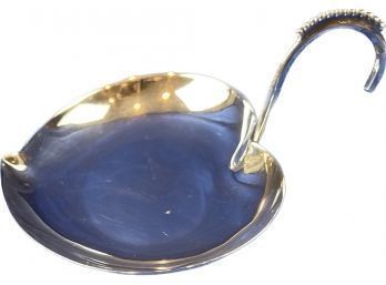 Silver Plate Water Lily Serving Piece - Heart-Shaped Base