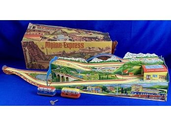 Vintage Technofix Alpine Express Windup Tin Toy - 'Made In West Germany'