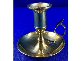 Vintage Brass Candle Holder - Polished & Lacquered