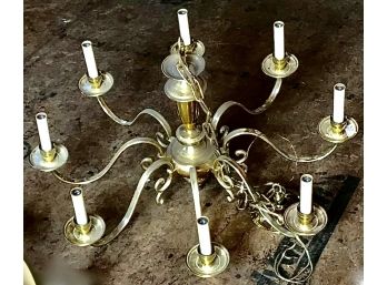 Gold Chandelier With Two Matching Sconces