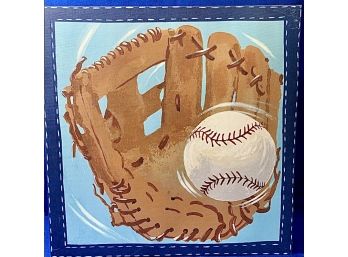 Contemporary Canvas Print On Wooden Frame  - Baseball Glove