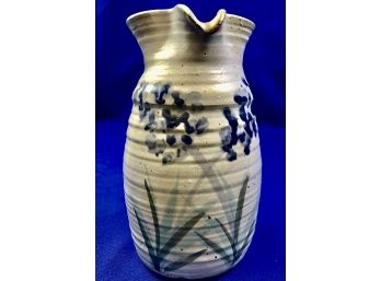 American Handmade Pottery Pitcher - Signed On Base