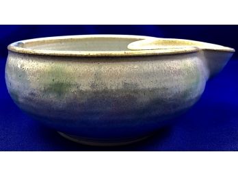 Handmade Pottery - Dip & Chip Bowl - Signed By Artist