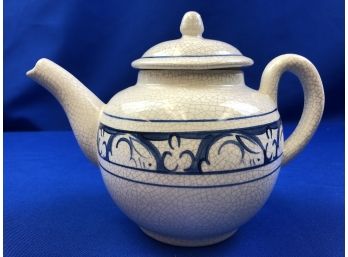 Dedham Pottery Potting Shed - Bunny Tea Pot - Signed On Base